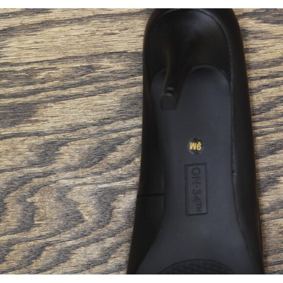 NWT On 34th Womens Jeules Pointed-Toe Slip On Pumps 10018690100 Black Leather 9M - Picture 8 of 8